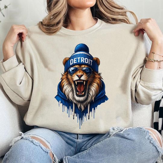 Discover Detroit Football Sweatshirt, Gift For Football Fan, Game Day Sweatshirt