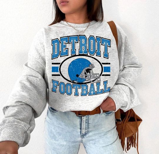 Detroit Football Sweatshirt, Gift For Football Fan, Game Day Sweatshirt