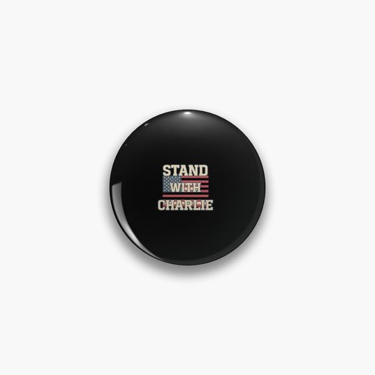 Stand With Charlie Kirk, Free Speech Support Pin