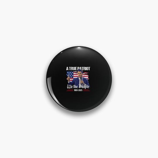 A true patriot Charlie Kirk American Flag Pin