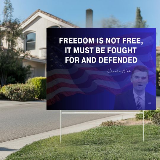 Discover Charlie Kirk Yard Sign, Justice for Charlie Kirk, Political Garden Decor, RIP Yard Sign