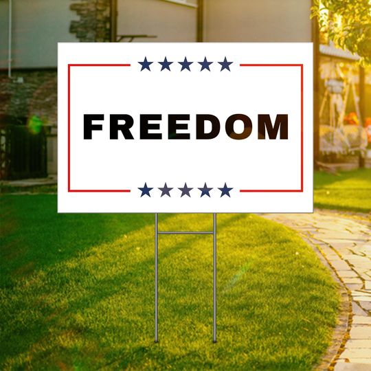 Discover Freedom Charlie Kirk Yard Sign, Activist & Human Rights Support Sign, Political Awareness Garden Sign, Justice For Charlie Kirk Sign