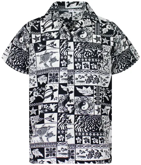 Discover Funky Hawaiian Shirt Puzzle Black