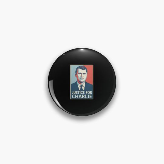 Discover Justice For Charlie Kirk Retro Art Pin