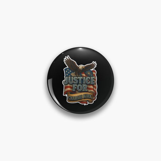 Justice For Charlie Kirk Pin