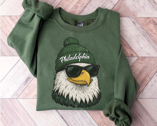 Vintage Philadelphia Football Sweatshirt, Retro Eagle Sweatshirt, Football Fan Gift, Game Day Sweatshirt