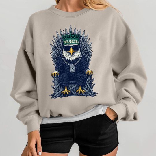 Philadelphia Football Sweatshirt, Retro Eagle Sweatshirt, Football Fan Gift, Game Day Sweatshirt