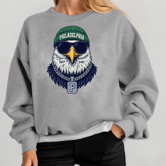 Discover Philadelphia Football Team Eagle Football Sweatshirt, Retro Eagle Sweatshirt, Football Fan Gift, Game Day Sweatshirt