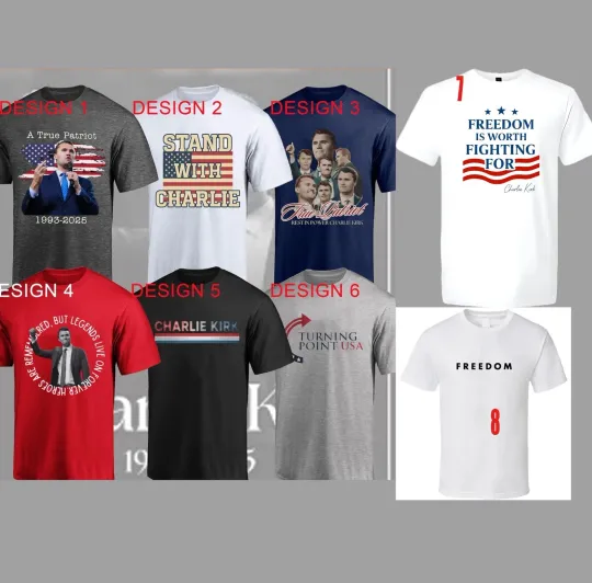 Charlie Kirk Turning Point USA, Charlie Kirk Tribute 2025 T-Shirt
