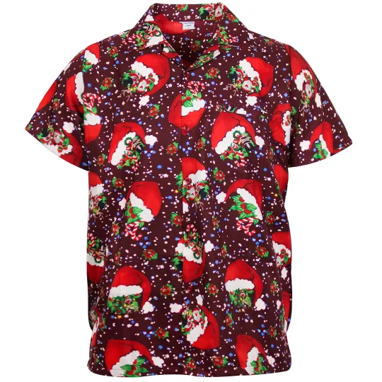 Discover Funky Hawaiian Shirt Christmas Flying Hats Red