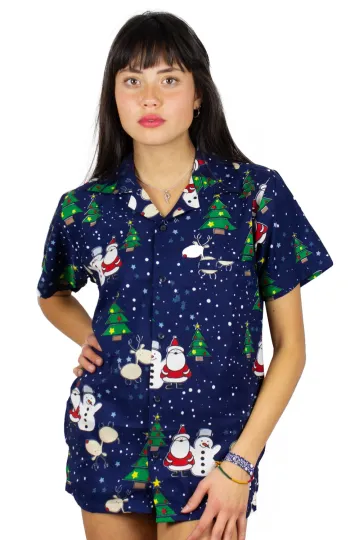 Discover Funky Hawaiian Blouse Christmas Shirt Holiday Party Top in Various Colors