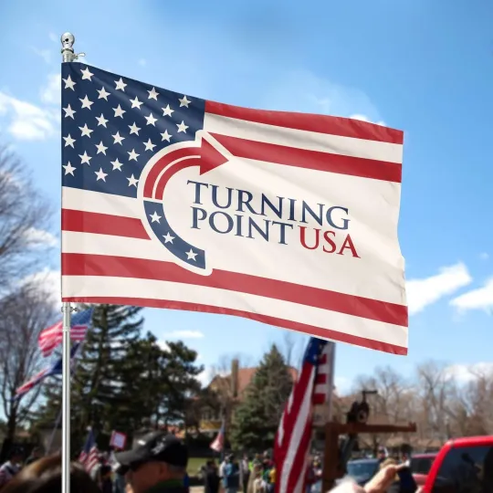 Charlie Kirk Flag - Turning Point USA, RIP Charlie Kirk, Pray for Charlie Kirk