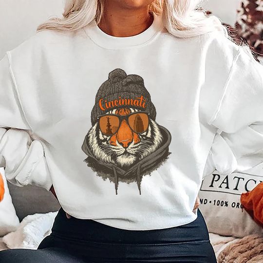 Discover Cincinnati Football Sweatshirt, Vintage Football Sweatshirt, Game Day Sweatshirt