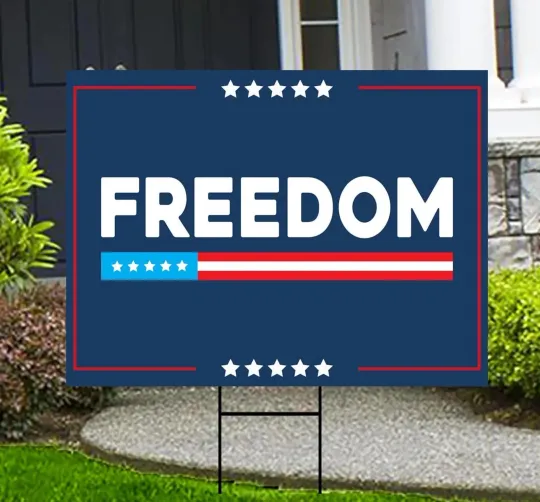 Discover Charlie Kirk Protest Yard Sign, Charlie Kirk Freedom Sign