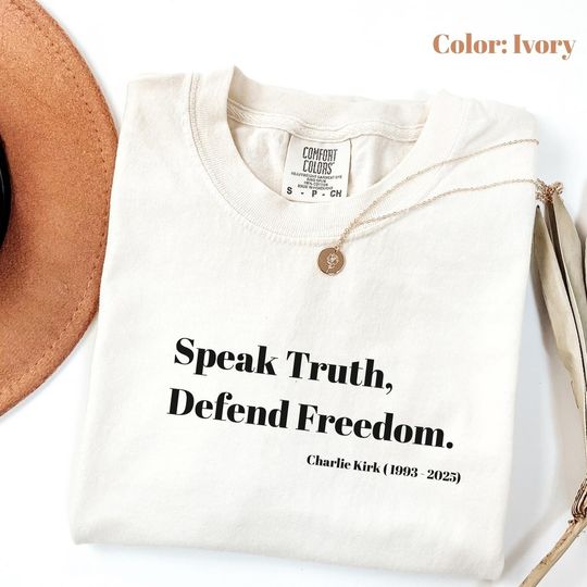 Discover Charlie Kirk, Speak Truth Defend Freedom Shirt, Prayers Up for Charlie, Human Rights Shirt, Activist, Justice, Political Tee