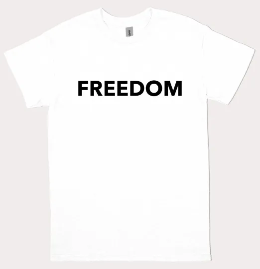 Discover FREEDOM Charlie Kirk White T Shirt Unisex Free Speech Patriotic USA Love America