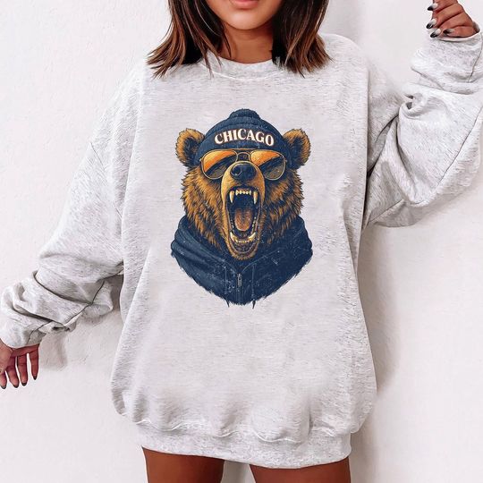 Vintage Chicago Football Sweatshirt, Vintage Football Sweatshirt, Game Day Sweatshirt