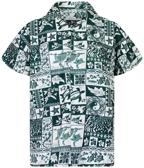 Discover Funky Hawaiian Shirt Puzzle Green