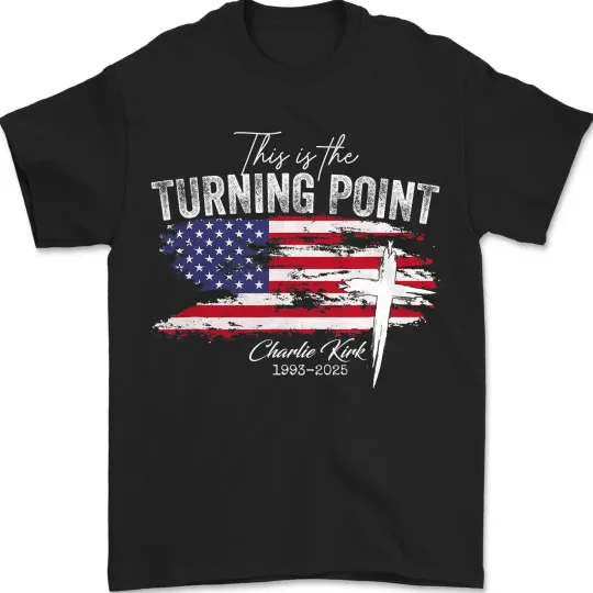 Discover Charlie Kirk Shirt, This is The Turning Point Motivational Unisex T-Shirt