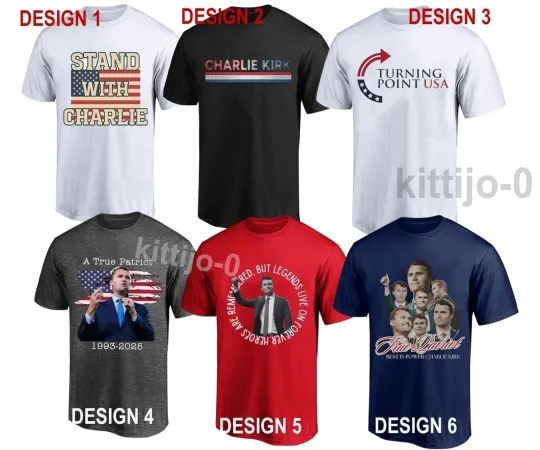 Discover Charlie Kirk Turning Point USA Shirt, Charlie Kirk Tribute 2025 T-Shirt FASTSHIP