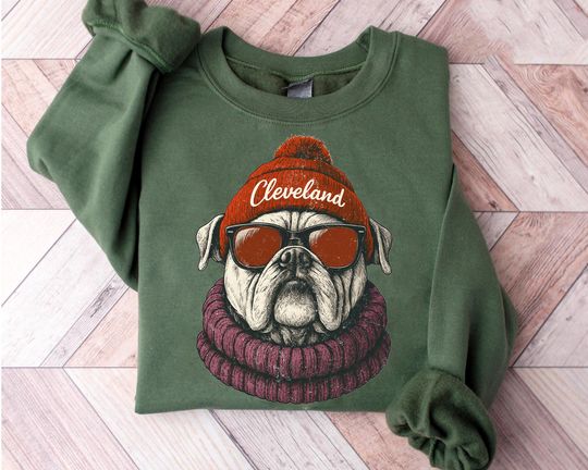 Discover Vintage Cleveland Football Team Sweatshirt, Gift For Football Fan Sport