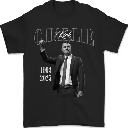 Discover Charlie Kirk Shirt, True Patriot 1993-2025 Rip Memorial Remembrance Charlie Tee