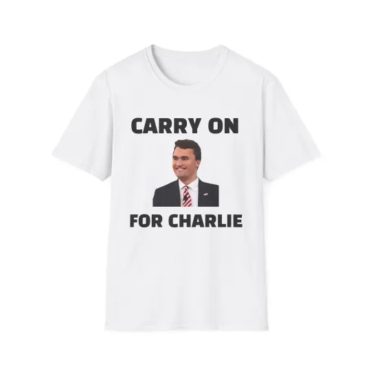 Discover "Charlie Kirk Carry On" T-Shirt, Charlie Kirk Memory, Rip Charlie Kirk