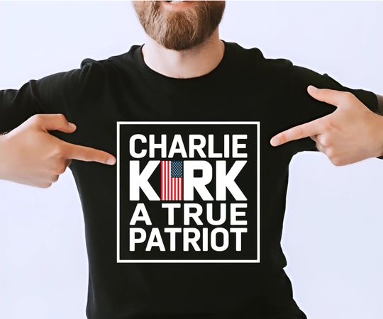 Charlie Kirk Patriot Shirt: American Flag Bold Design