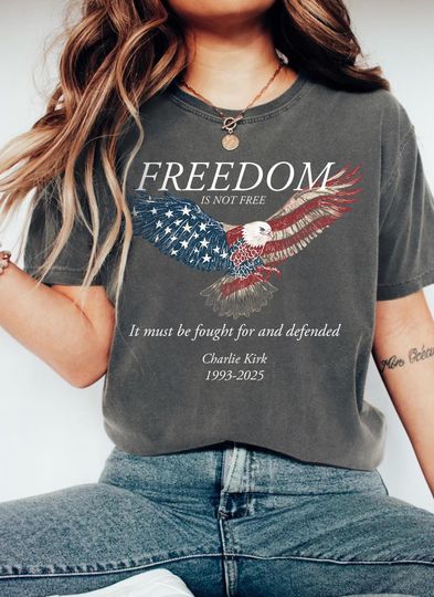 Charlie Kirk Shirt, RIP Charlie Kirk Shirt, A True Patriot Charlie Kirk, Charlie Kirk Memorial Tee, America Freedom