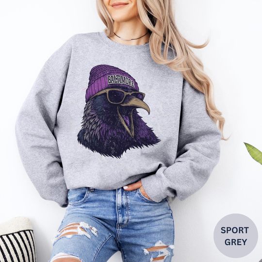 Discover Vintage Baltimore Football Team Sweatshirt, Gift For Football Fan Sport