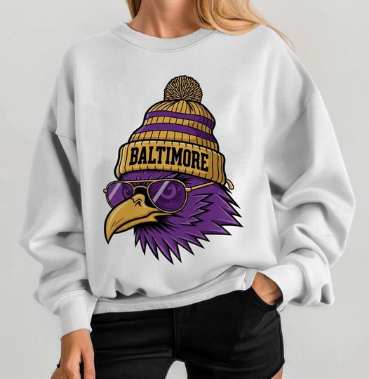 Discover Vintage Baltimore Football Team Sweatshirt, Gift For Football Fan Sport