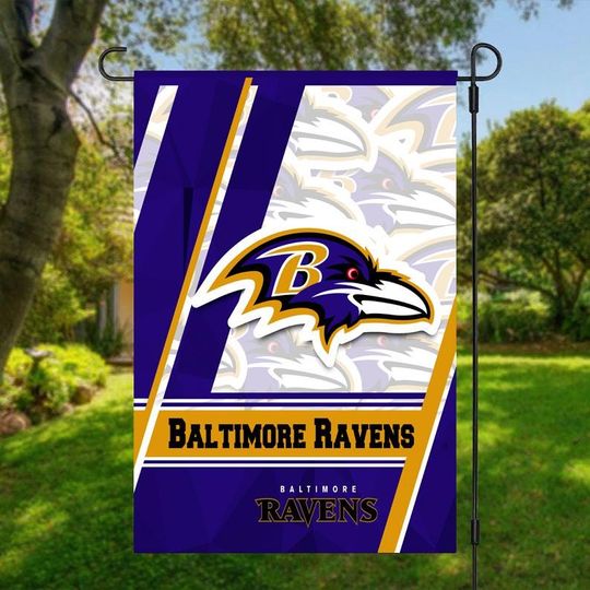 Baltimore Ravens Garden Flag, Yard Decor, Football Flag for Home & Living