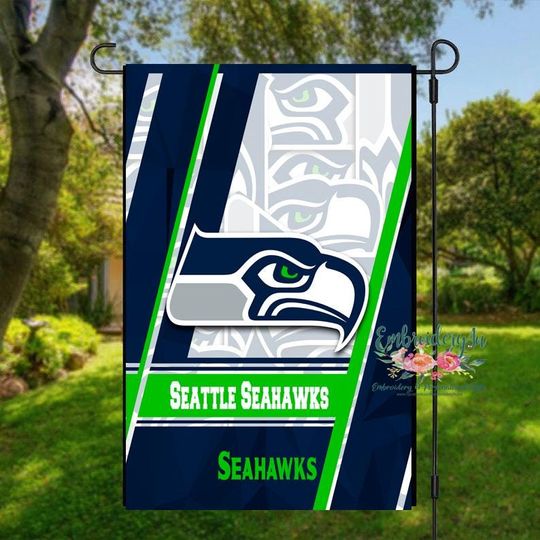 Seattle Seahawks Flag|Seahawks Garden Flag|Seattle Football Flag|Seattle Sign|Seahawks Football Flag|Seahawks Sign|Seahawks Football