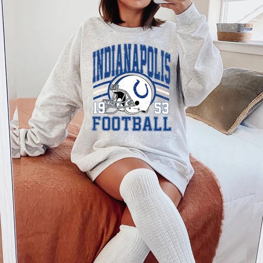 Discover Indianapolis Football Vintage Style Sweatshirt, Indianapolis Football, Retro Indianapolis Football Fan, Indianapolis Shirt, Sun Day Football