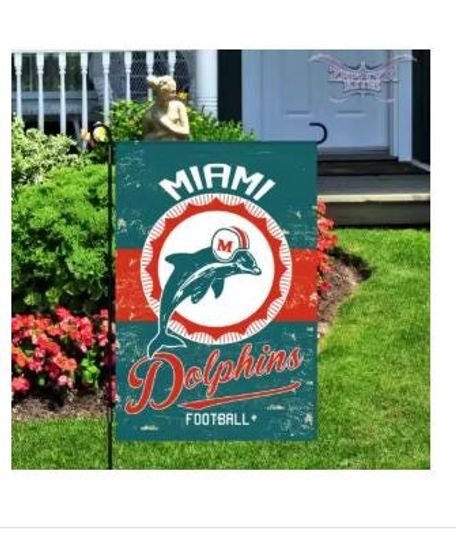 Miami Dolphins Football Yard Flag