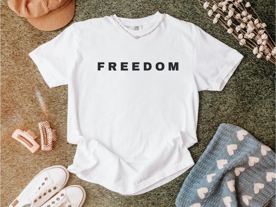 Discover Charlie Kirk Freedom T-Shirt: Political Quote Tee
