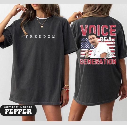 Charlie Kirk Voice Of A Generation Vintage 2 Side Shirt, Prayers Up for Charlie, RIP Charlie Kirk Tee, Human Rights Shirt