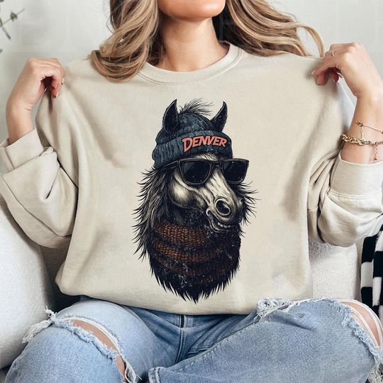 Discover Retro Denver Football Team Sweatshirt, Gift For Football Fan Sport, Game Day Sweatshirt