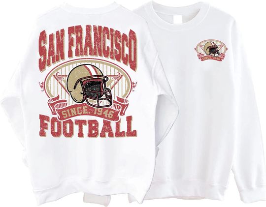San Francisco Football Sweatshirt, Gift For Football Fan Sport