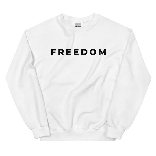 Charlie Kirk Freedom White Sweatshirt