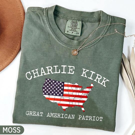 Discover Great American Patriot Top, RIP Charlie Kirk Memorial Shirt, Patriotic Shirt, Charlie Kirk Shirt