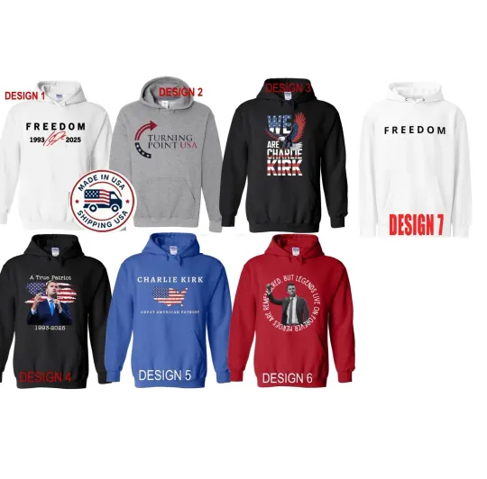 Discover Custom Charlie Kirk Freedom Memorial 2025  T Shirt or hoodie