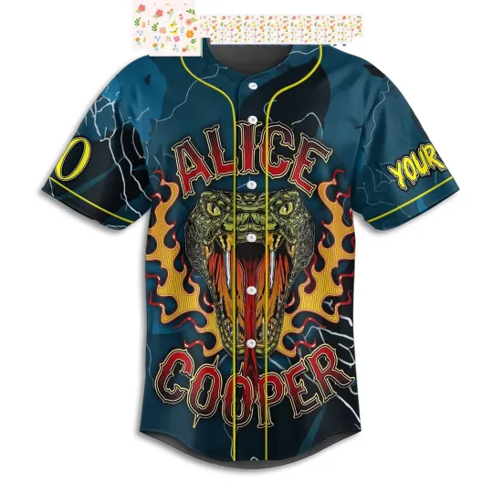 Alice Cooper Welcome To My Breakdown Personalized Baseball Jersey