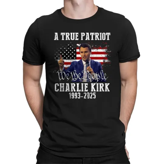 Discover Charlie Kirk Shirt, 1993-2025 Love America True Patriot 1993-2025 Rip Memorial