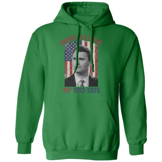 Discover American Legend RIP Charlie Kirk - Memorial Tribute Unisex Hooded Sweatshirt2