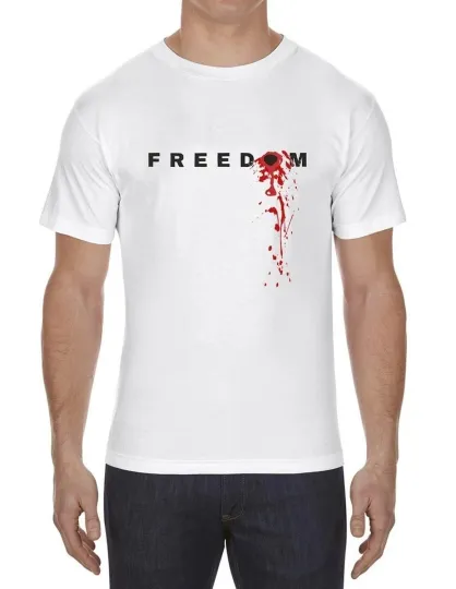 Freedom Hit By Bullet 1993-2025 Charlie Kirk Tribute Faith Christian T-Shirt