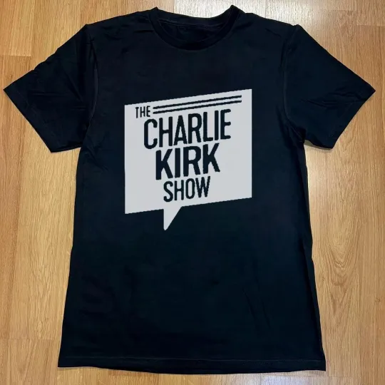 The CHARLIE KIRK Show Podcast Unisex Black T-shirt