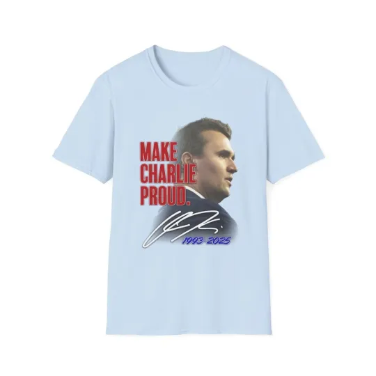 Discover Charlie Kirk T-Shirt Memorial Remember Conservative TPUSA Assassination Freedom1