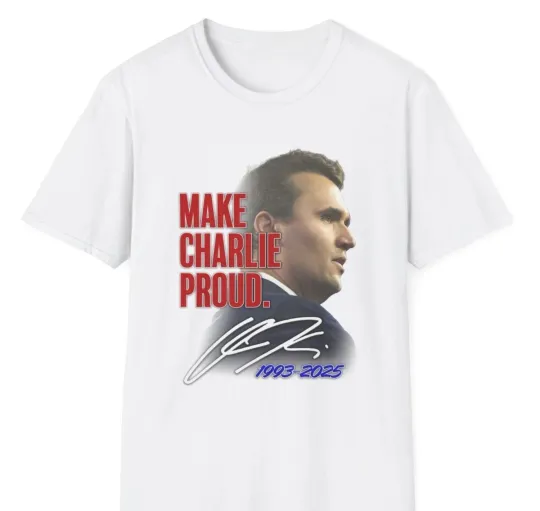 Charlie Kirk T-Shirt Memorial Remember Conservative TPUSA Assassination Freedom