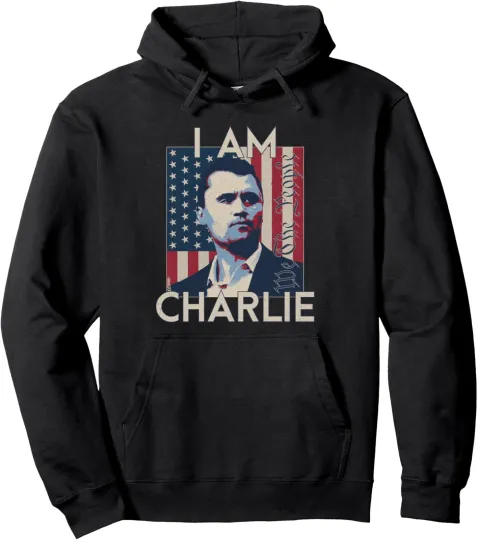 I Am Charlie, We The People, Remember Kirk, US Flag Unisex Hooded Sweatshirt